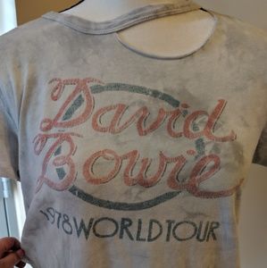 David Bowie World Tour Music Graphic Top